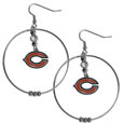 Chicago Bears 2 Inch Hoop Earrings